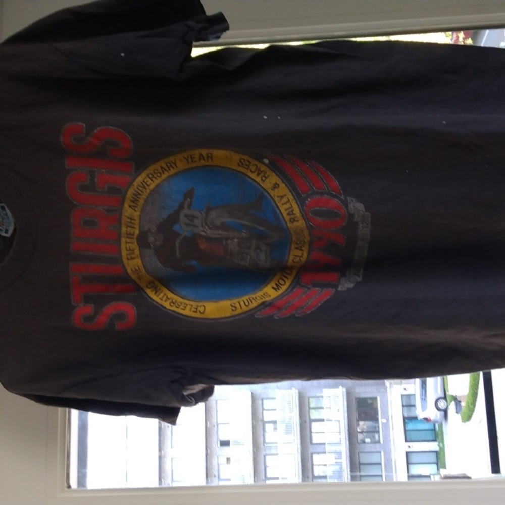 Vintage 1990 Sturgis motor classic rally and races tee